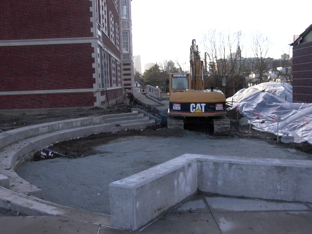 Entry- from walkway to PE building- looking west