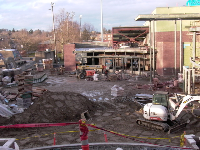 Entry - looking north, notice Medgar Evers Pool on left